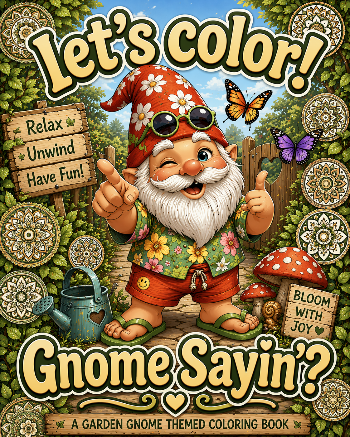Gnome Coloring Book Cover